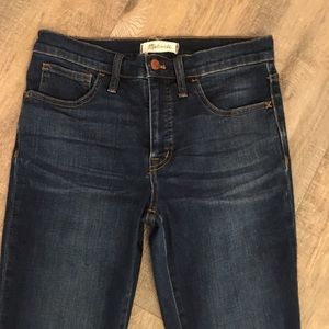 Madewell Roadtripper Jeans Women's 27 Dark Blue Wash High Waisted Skinny